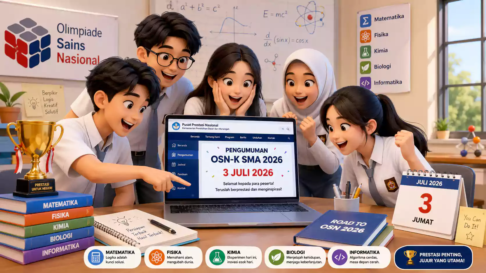link resmi pengumuman OSN K SMA 2026 untuk siswa SMA